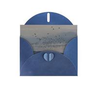 Migratory birds fly south Blue Patterns greeting card 6x4 inches with envelope, covering birthdays, weddings and other occasions