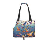 Migratory Birds Printed Portable Foldable pet Shoulder Bag, Suitable for Carrying Small Pets