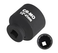 MIGUBIGU 41mm Socket, 1/2'' Impact Sockets, 12 Point Impact Socket, Chrome Vanadium Steel Impact Socket Set