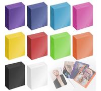 MIGUBIGU Pack of 500 Coloured Card Sleeves 66 x 91 mm, Plastic Soft Trading Card Sleeves Matte Frosted Back, 10 Colours for Trading Cards