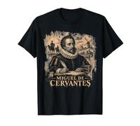 Miguel De Cervantes Spanish Writer Quill Windmills T-Shirt