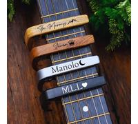Miguha Personalized Guitar Capo for Acoustic, Customized Carved Multifunctional Guitar Tuning Clip, Musical Instrument Calibrator, Musician Accessories Gift