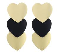 MIGUO STORE Boho Unique Fashion Personality Black White Triangle Drop Oil Dangle Drop Earrings Elegant Geometry Charm Drop Earrings for Women, Metal