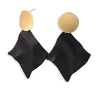 MIGUO STORE Boho Unique Fashion Personality Black White Triangle Drop Oil Dangle Drop Earrings Elegant Geometry Charm Drop Earrings for Women, Metal