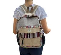 MIGURA Canvas Backpack Travel Hippie Large Summer Daily Festival Casual Vintage Men Women Waterproof Fabric Himalayan Red Colorful M, Colourful, M