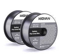 MIGVAN 2-Pack Flux Core Welding Wire .035, Gasless Mig Welding Welder Wire E71T-GS, 2lb Each, Strong Spool wire fed, Self-shielded Mild Steel Compatible With Lincoln Miller Forney Harbor Welders