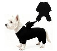 Mihachi Halloween Dog Pajamas for Small to Large Dogs Boy Girl, Soft Pet Pjs Coat Winter Warm Jammies Doggie Sweater, Stretchy Bat Wings Puppy Onesie Outfits for Dog Holiday, Black SM