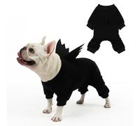 Mihachi Halloween Dog Pajamas for Small to Large Dogs Boy Girl, Soft Pet Pjs Coat Winter Warm Jammies Doggie Sweater, Stretchy Bat Wings Puppy Onesie Outfits for Dog Holiday, Black M