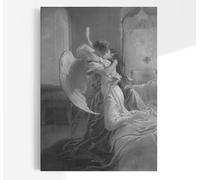 Mihaly Von Zichy Romantic Encounter (The Demon) | Antique Illustration, Old Vintage Print, Fine Wall Art Poster, Home Decor Artwork Picture