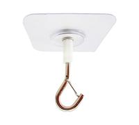 Mihauuke Adhesive Ceiling Hooks | Sticky No Drilling Ceiling Plants Hooks | Heavy Duty Wall Hanger Home Decor with Safety Buckle for Picture Garland Lantern Planter Purse