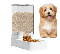 Mihauuke Automatic Feeder | Automatic Feeders for Cat,Leak-Proof Gallon Capacity Waterer Adjustable Feeding Station for Kitten Dog Indoor Outdoor Travel