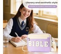 Mihauuke Bible Cover Case for Women | Carrying Pouch with Adjustable Strap - Scripture Book Organizer,for Pastors Christians Travelers Prayer Meeting Missionary Trip Personal Devotion Family Worship