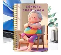 Mihauuke Chair Exercises for Seniors,Chair Yoga Chart | Fitness Planner for Core Strength Healthy Living Daily Weight Loss Men Beginner Diet Elderly