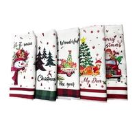 Mihauuke Christmas Kitchen Towels | Dishcloth | Santa Elk Snowman Gnome Christmas Towel,for Holiday, Party, Home, Dining