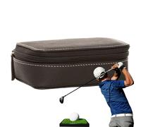 Mihauuke Club Glove Golf Travel Bag - Leather Portable Golf Accessories Bag,Waterproof Storage Organizers for Training Home Car Trip Display Golfer Dad Course