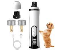 Mihauuke Electric Dog Claw Grinder - Rechargeable Cats Toenail Grinder Device With LED Light,3-Speed Electric Pet Nail Grinding Device for Large Medium Small Puppy