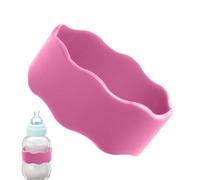 Mihauuke Feeding Bottle Labels - Silicone Daycare Toddler Bottle Label - Reusable Cup Wrap, Identification Date Tag Non-Slip for Water Drinking, Milk Feeding, Classroom, Travel