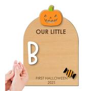 Mihauuke Foot Print Kit for Baby - Halloween Footprint or Handprint Art Sign - Craft Kit with Ink Pad Hand Ornament for Birth Shower Mom Dad Kids Family, Christmas Halloween Nursery