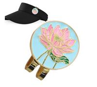 Mihauuke Golf Hat Clip Ball Marker,Portable Ball Marker with Hat Clip - Portable Flower Pattern Golfer Accessories for Players Enthusiasts Course Play Tournament Participation