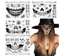 Mihauuke Halloween Makeup Stickers, Halloween Zombie Makeup Mouth Scars Fake Wound Stitches, Waterproof Sticker Halloween Masquerade Prank Makeup Props for Cosplay