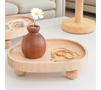 Mihauuke Jewelry Dish,Small Jewelry Dish Wooden Earring Tray | Display Storage Organizer Home Decor for Ring Earring Bracelet Makeup Vanity Desk Dresser Nightstand Bathroom