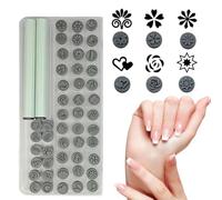 Mihauuke Nail Stamp Pen | Different Patterns Women Manicure Stamper,Art Design Tools Versatile Quick Nail Decoration for Valentine Party Wedding Dating