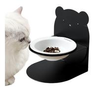 Mihauuke Pet Bowl for Cats,Pet Cat Food Bowl Slow Eating - Animals Ceramic Dish, Height-Adjustable Meal Holder for Indoor Outdoor Puppy Kitten Healthy Eating Diet