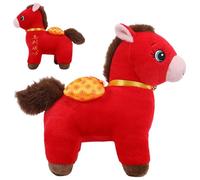 Mihauuke Plush Horse - Soft Ornament Doll | Year of The Horse Mascot - for Family Kids New Year Spring Festival Party Favors Home Living Room Bookshelf Table Desktop Souvenir