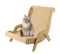 Mihauuke Sisal Cat Chair Bed, Wooden Cat Scratcher, Lounge Chair, Cat Bed, Wear-resistant Scratching Bed Pad for Cats, Portable Sisal Kitten Sleeping Nest