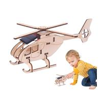 Mihauuke Solar Helicopter Model Kit,Wooden Helicopter Puzzles Toy - Creative Puzzle Set, Educational STEM Toy, Science Craft Game For Birthday Holiday
