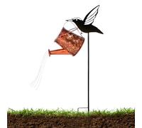 Mihauuke Solar Lights Outdoor | Hummingbird Watering Can Lantern for Outdoors - Waterproof Solar Powered Lights for Patio Backyard Garden Yard Lawn Landscaping