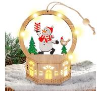 Mihauuke Wooden Christmas Ornaments | Light up Seasonal Decor | Festive Pendant Ornament,for Front Door Office Wreath Staircase Window Sill Mantel Wall Living Room Study Bedroom Nightstand Bookshelf