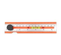 Mihauuke Woodworking Ruler - Wood Measuring Ruler,with Angle Marking 15-90 Degree Portable Precision Gauge Adjustable Guide for Woodworking Cutting Measurement Drilling Carpenter Building Construction