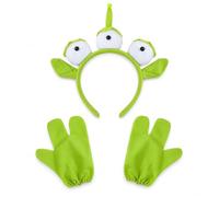 MIHENC Alien Costume Sets, Alien Headband With Three-Finger Gloves, Halloween Accessories, for Halloween Parties and Cosplay Events, Complete Character Ensemble with Adjustable Headwear