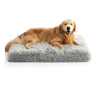 MIHIKK Orthopedic Extra Large Foam Dog Bed with Removable Washable Cover, Waterproof Mattress and Non Slip Bottom, Comfortable and Anti-Anxiety 47" x 29", Grey