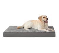 MIHIKK XL Dog Bed Waterproof Orthopaedic Dog Bed with Removable Washable Cover - Foam Mat with Non-Slip Backing, 41" x 27" (104 x 68 cm), Dark Grey