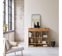 Miho - Low bookcase in solid teak Natural