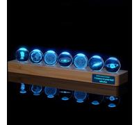 Mihoho 3D Crystal Ball Solar System Crystal Ball with Led Lamp Base, Planet Night Light with Multiple Light Colors, Best Birthday Gifts Home Deco for Man Teacher Boy Kids Girls Men (Planet)