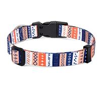 Mihqy Dog Collar with Bohemia Floral Tribal Geometric Patterns - Soft Ethnic Style Collar Adjustable for Small Medium Large Dogs(Color Symbols,XS)