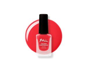 Mii Colour Confidence Quick Dry Nail Polish | High Shine Colour with Glossy Finish, Chip Resistant & Long Lasting Nail Polish | Nourishes, Strengthens, Protects | Bright Coral Red, Coral Beach | 14ml
