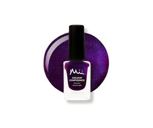 Mii Colour Confidence Quick Dry Nail Polish | Long Lasting, Fast Drying & Strengthening, 14ml Midnight Feast Aubergine Purple