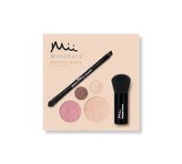 Mii Cosmetics | 100% Mineral Beautiful Basics Foundation, Eyeshadow, Blush & Brush Set | Highly Pigmented Colour| Suitable for All Skin Types | Great for Sensitive Skin | Precious Pearl 00