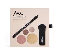 Mii Cosmetics | 100% Mineral Beautiful Basics Foundation, Eyeshadow, Blush & Brush Set | Highly Pigmented Colour| Suitable for All Skin Types | Great for Sensitive Skin | Precious Nude 04