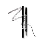 Mii Cosmetics Beautifying Brow Wand, Eyebrow Pencil, 3 in 1 Eyebrow Pen with Brush & Highlighter for Filling, Shaping, & Defining, Ash Brown, Truly Darker