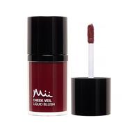 Mii Cosmetics Cheek Veil Liquid Blush | Weightless Liquid Blusher for Cheeks | Brightens with a Natural, Healthy Glow | Buildable & Blendable Makeup Blush | Mid-Toned Ruby Red | Ravishing | 7ml