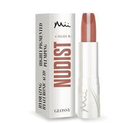 Mii Cosmetics HydraBoost Lip Lover Lipstick, Long Lasting, Packed with Hyaluronic Acid, High Impact Colour, Glossy Luminous Finish, Moisturising Lipstick for Healthy & Plump Lips, Nudist