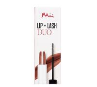 Mii Cosmetics Lip + Lash Lipstick & Mascara Duo Gift Set | Makeup Gift Set for Women | Plumping Lipstick & Lengthening Mascara | Lip & Eye Makeup Bundle, Make Up Bundle for Gifting | Spiced