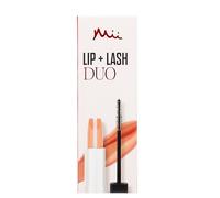 Mii Cosmetics Lip + Lash Lipstick & Mascara Duo Gift Set | Makeup Gift Set for Women | Plumping Lipstick & Lengthening Mascara | Lip & Eye Makeup Bundle, Make Up Bundle for Gifting | Beach Bum