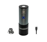 MiiCoffee PT2 Portable Electric Burr Coffee Grinder, USB-C Rechargeable Stainless Conical Burr Grinder, Aluminum Body with Cleaning Brush Included