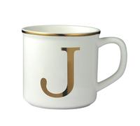 Miicol Ceramic Coffee Mug 16 oz, Monogram Coffee Cup, Golden Initial Tea Mug, Personalized Tea Cup, Unique Gift, Large Mug for Home, Office, Letter J